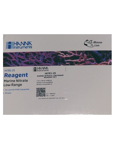 Reactivo polvo Nitratos rango bajo 0,00 a 5,00 mg/L 25 test