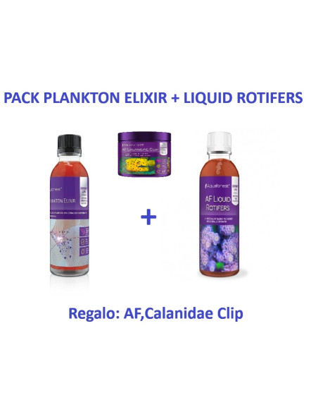 Pack AF,Liquid Rotifers + AF,Plankton Elixir(Regalo:AF,Calanidae Clip)