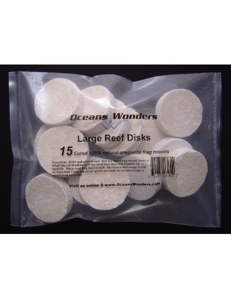 LARGE REEF DISKS, 15 uds. (40 mm.)